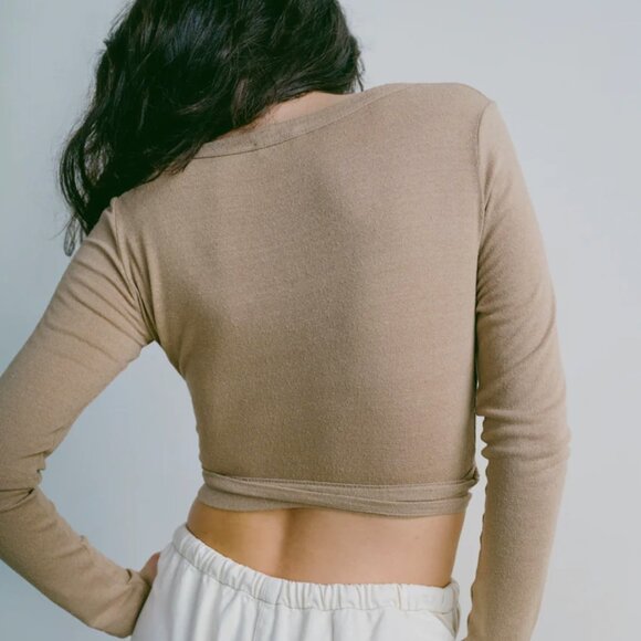 OZMA Dance Wrap Top, Regen Silk Noil Jersey - Picture 8 of 8